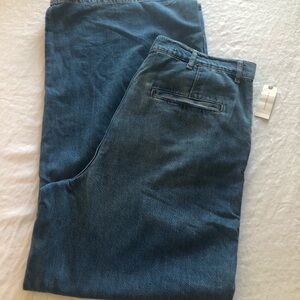 Pilcro Light Blue High Rise Wide Leg Denim Jeans